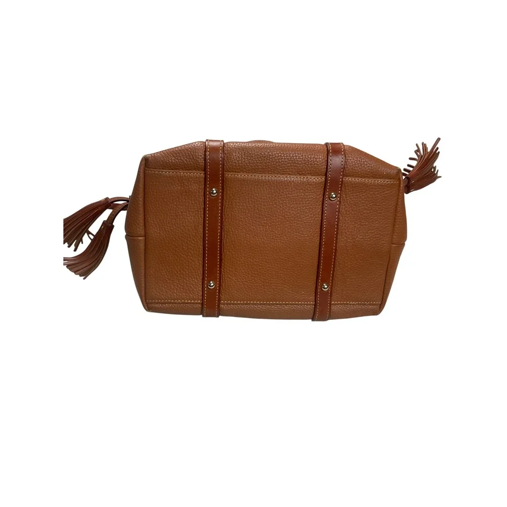 Dooney & Bourke Satchel Women Medium Ginger Pebbled Leather Good‎ Tassel Buckle